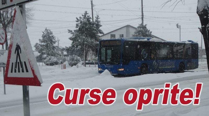 TransBus suspendă cursele din cauza viscolului pe trei trasee rurale