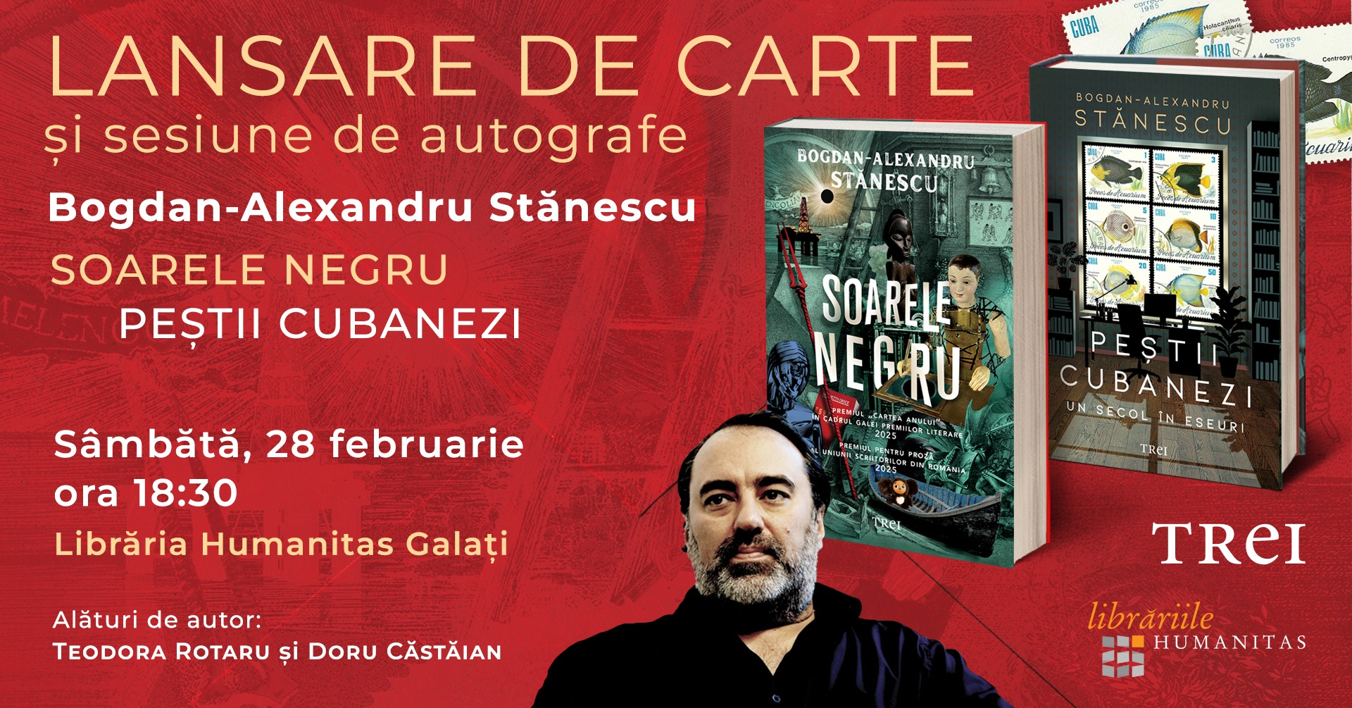 Întâlnire literară cu Bogdan-Alexandru Stănescu la Librăria Humanitas Galați