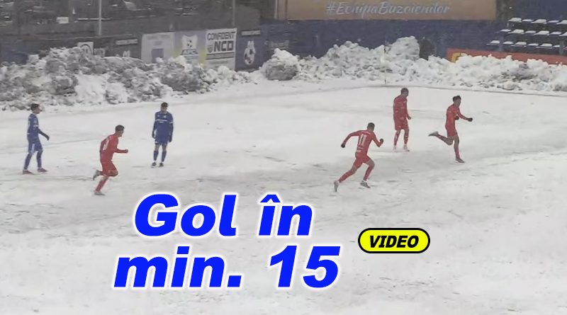 Metalul Buzău pierde meciul cu FC Bacău pe teren acoperit de zăpadă