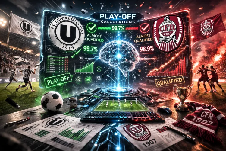 FCSB în pericol de eliminare din play-off-ul Superligii, U Cluj și CFR Cluj aproape calificate