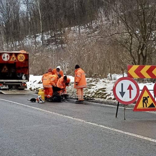 Lucrări de reparații asfaltice pe DN71, în județul Dâmbovița