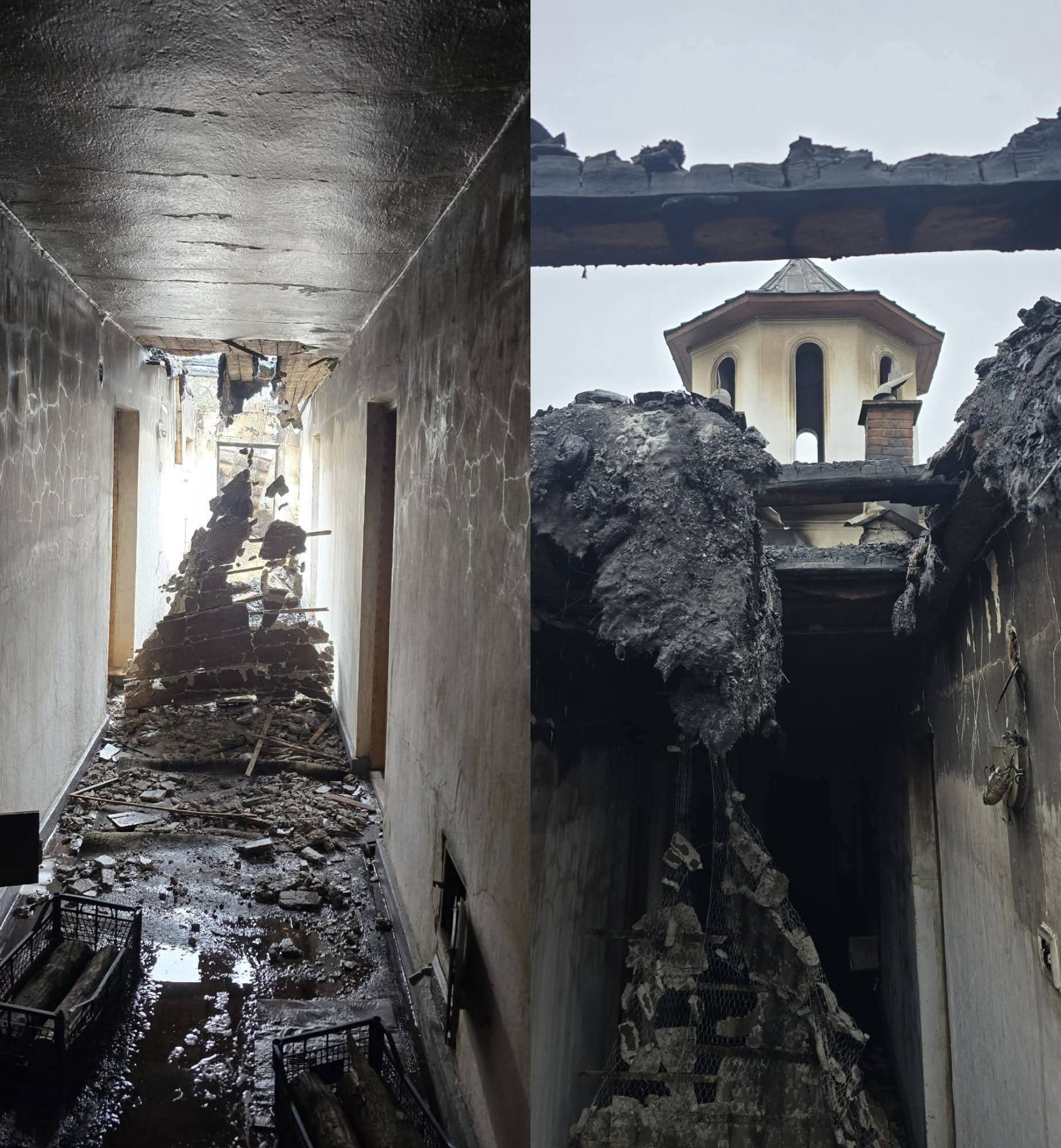 Apel la solidaritate după incendiul devastator de la Mănăstirea Sfânta Treime