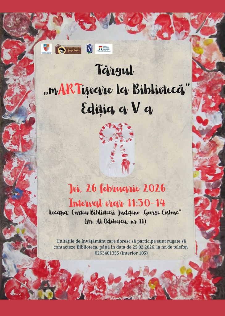 Târg de mărțișoare organizat la Biblioteca Județeană din Bistrița