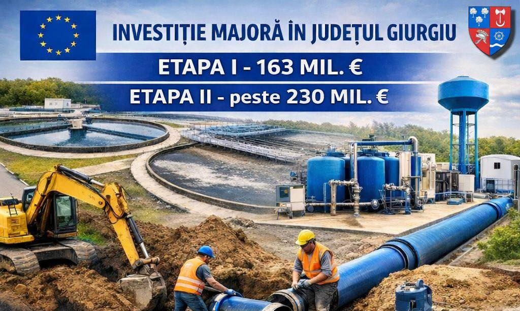 Guvernul aprobă un proiect major de apă și canalizare pentru județul Giurgiu