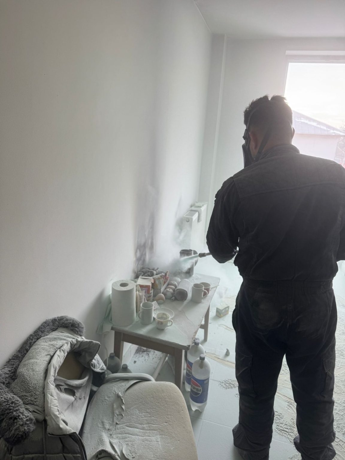 Incendiul de la Detașamentul 3 Jandarmi Bolintin Vale a fost stins rapid