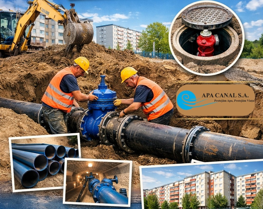 Reabilitarea rețelei de apă din Micro 19 finalizează un proiect de 645.000 lei