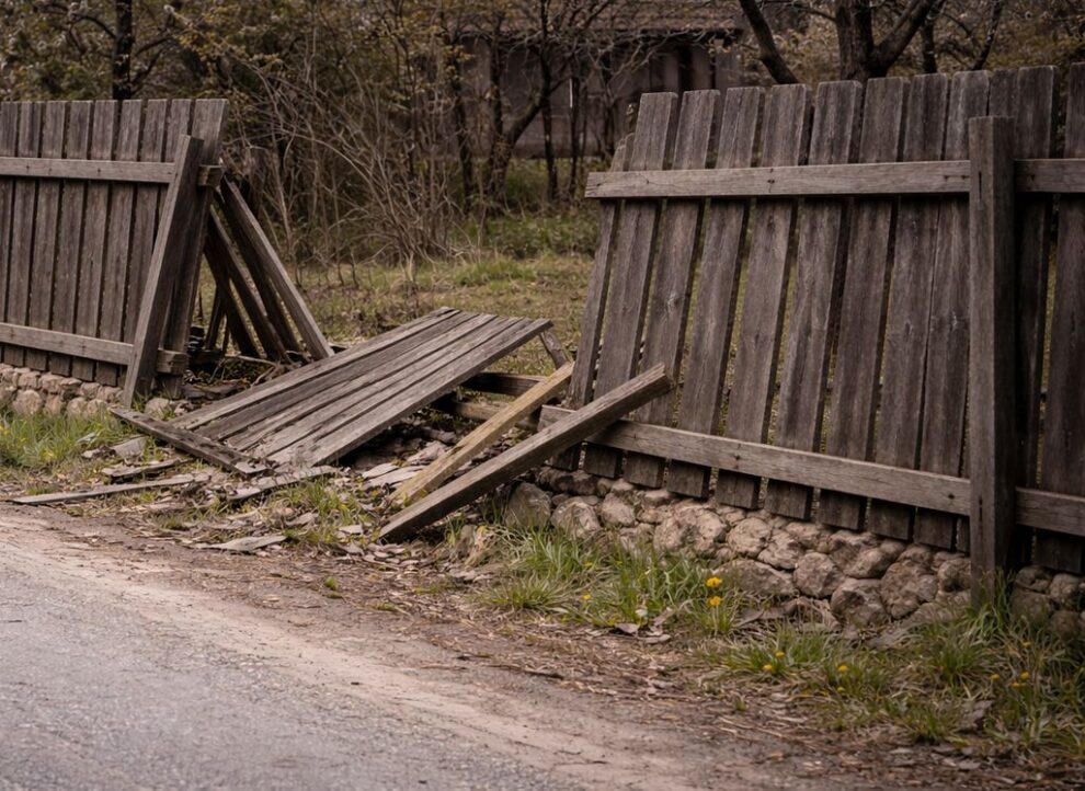 Accident rutier în Vermeș, tânără rănită de un panou de gard