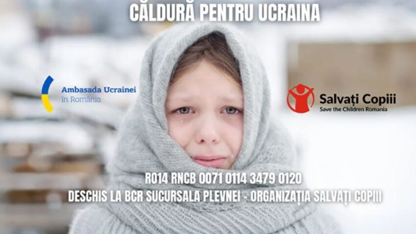 Salvați Copiii demarează o campanie pentru familiile afectate din Ucraina