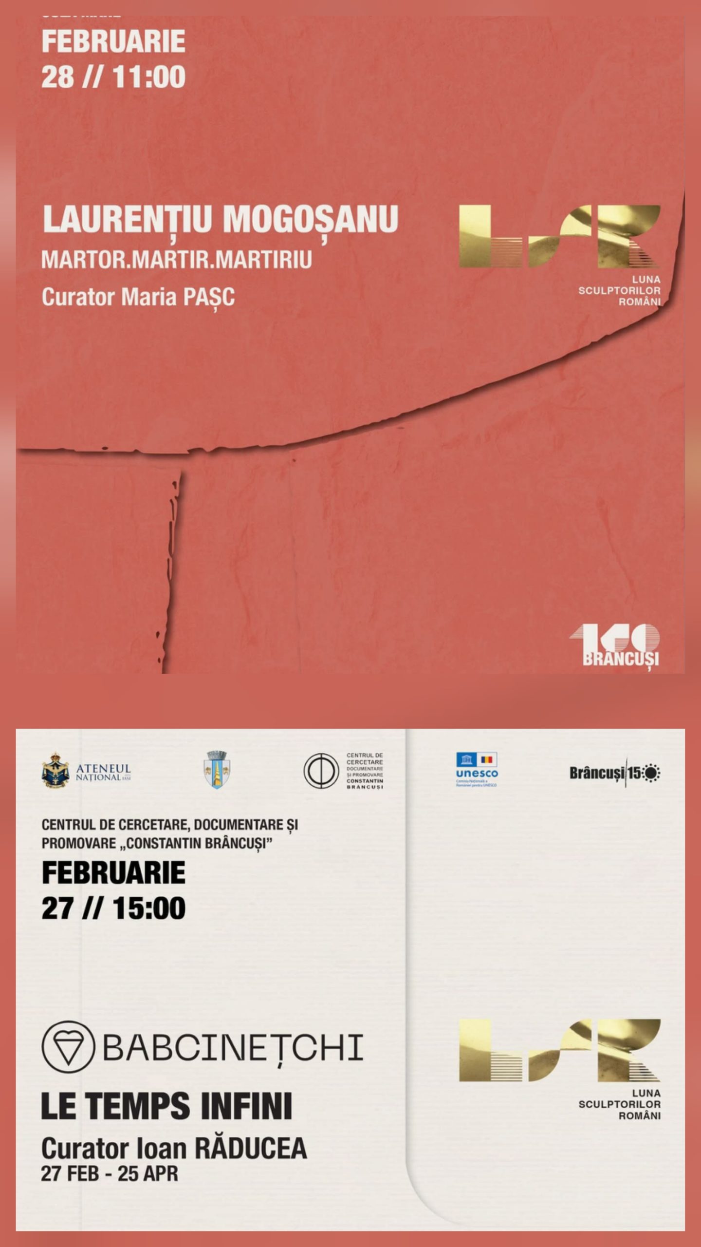 Târgu Jiu celebrează Anul Brâncuși cu vernisaje de sculptură contemporană