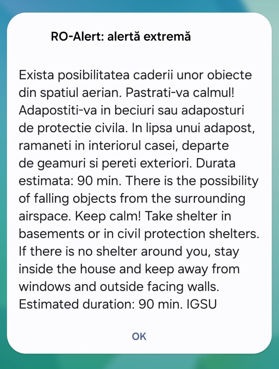 Atacuri aeriene rusești determină activarea RO-Alert în județul Tulcea