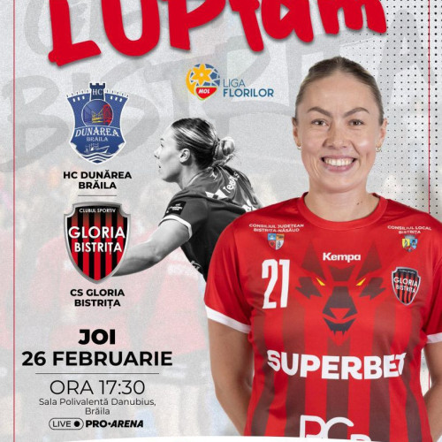 Partida dintre Gloria Bistrița și Corona Brașov se joacă la Brăila