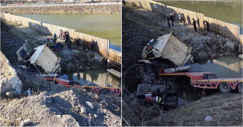 Accident rutier pe DN 7, la Proieni: un șofer a fost transportat la spital