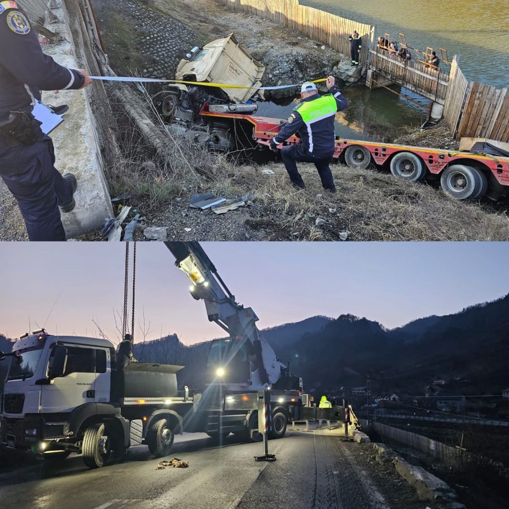 Traficul pe DN 7, în Proieni, va rămâne închis până la 20:30