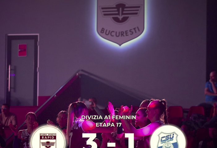Volei feminin: Rapid București învinge CSU Medicina Tg.Mureș în runda 17