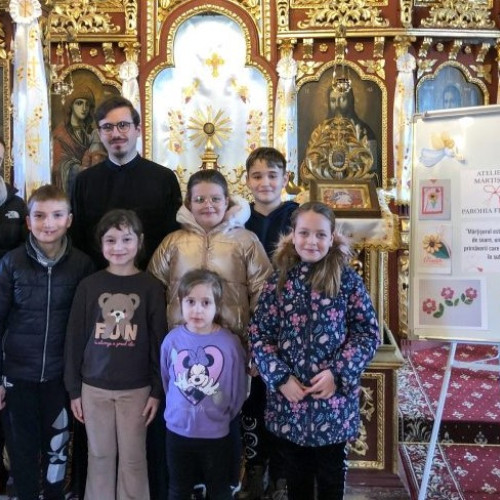 Atelier de mărțișoare organizat de Parohia Fitionești