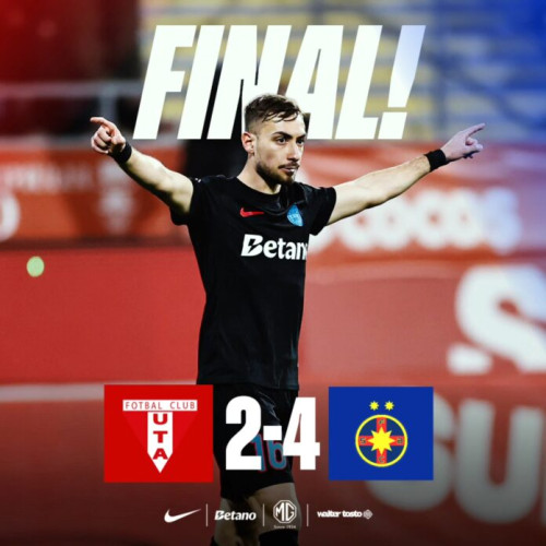 FCSB învinge UTA Arad în Superligă cu un scor de 4-2