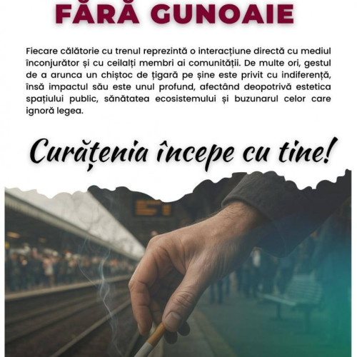 Lansarea campaniei „Calea Ferată Fără Gunoaie” pentru protejarea mediului