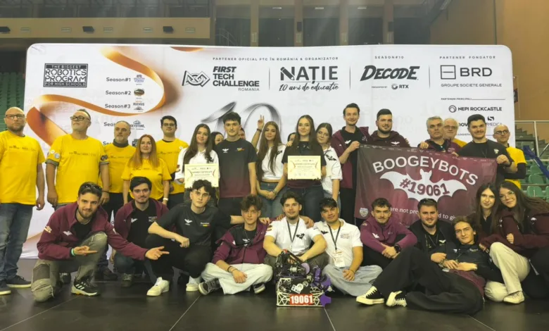 Echipa BoogeyBots din Râmnicu Sărat strălucește la First Tech Challenge