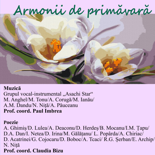 Recital de muzică și poezie „Armonii de primăvară” la Biblioteca Județeană Neamț