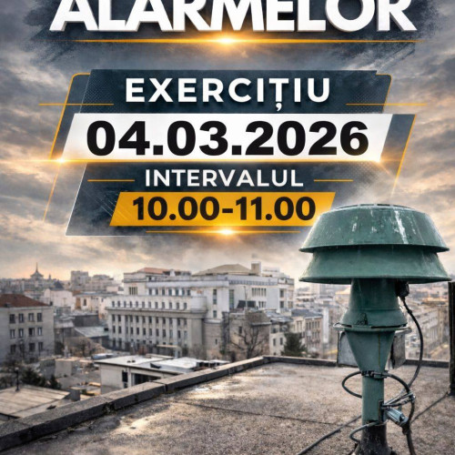 Exercițiul național „Miercurea Alarmelor” se desfășoară pe 4 martie 2026