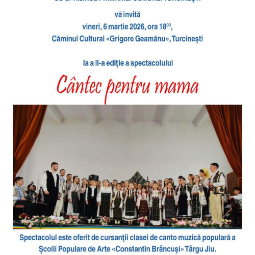 „Cântec pentru mama” revine la Târgu Jiu cu o nouă ediție