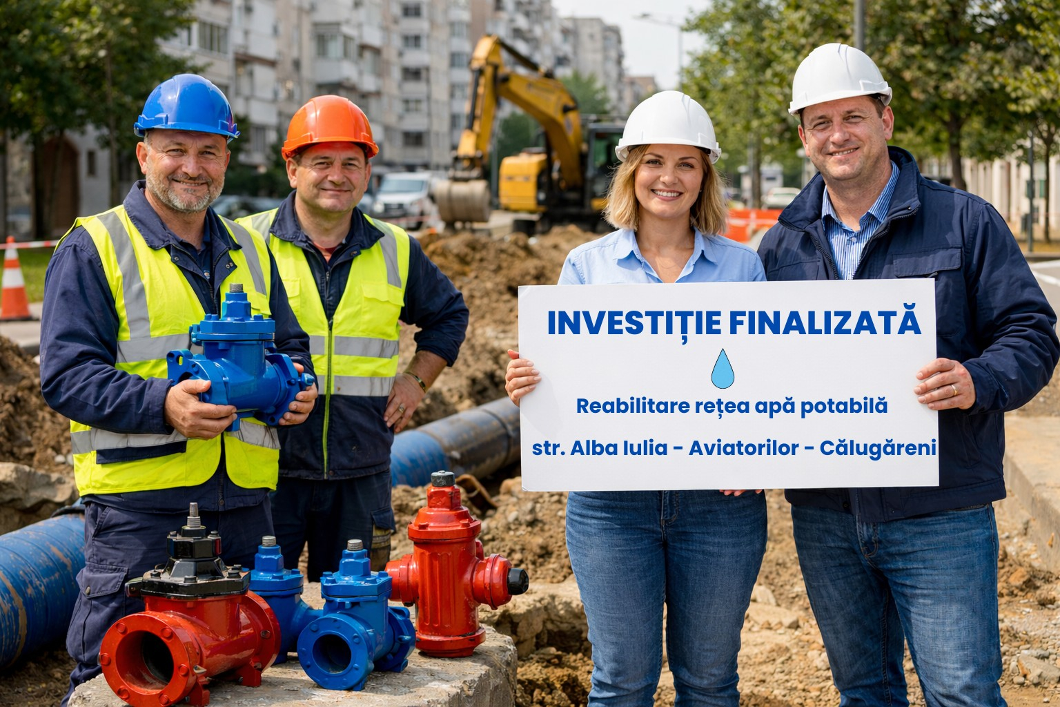 Finalizată reabilitarea rețelei de apă potabilă în cartierul Z