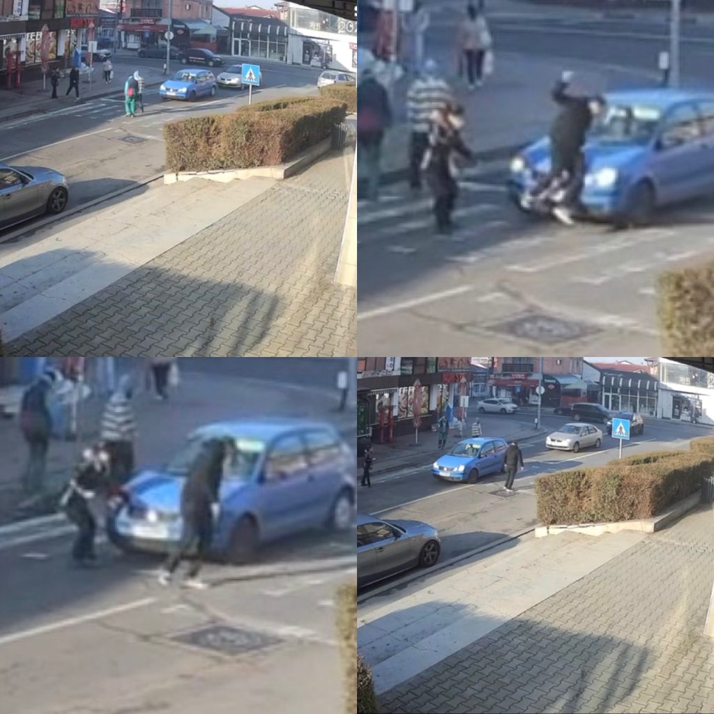 Bărbat acroșat pe trecerea de pietoni în Târgu Jiu, șoferul a fugit