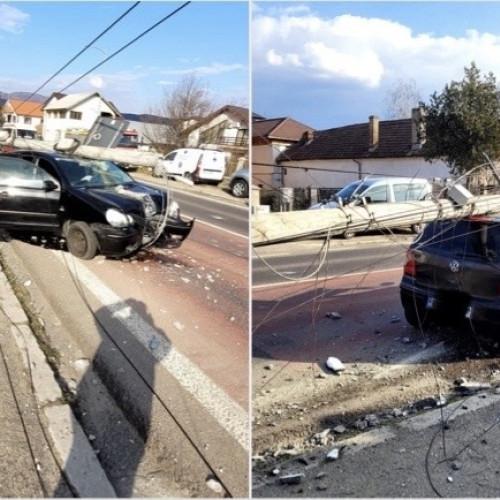 Accident pe DN7 în Vâlcea: Șoferul a adormit la volan