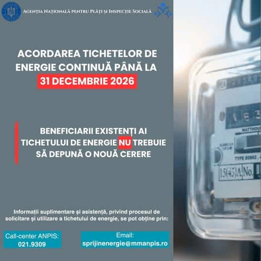 Sprijinul pentru plata energiei electrice se prelungește până la sfârșitul anului 2026
