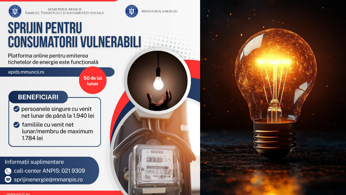Ajutorul de 50 de lei pentru energie electrică a fost prelungit până la finalul anului