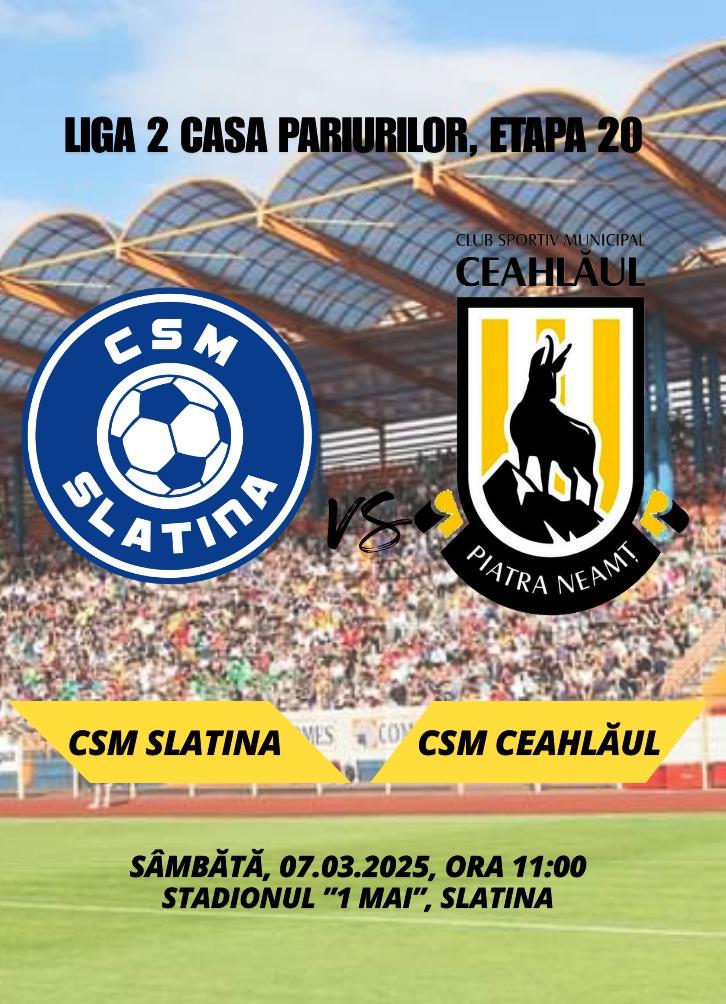 CSM Ceahlăul vrea să învingă la Slatina în liga a doua