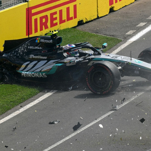 GP-ul Australian de F1: George Russell conduce FP3 întrerupt, Kimi Antonelli suferă un accident grav