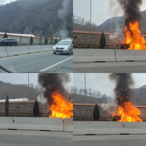 Incendiu puternic la Mănăstirea Lainici, fără victime