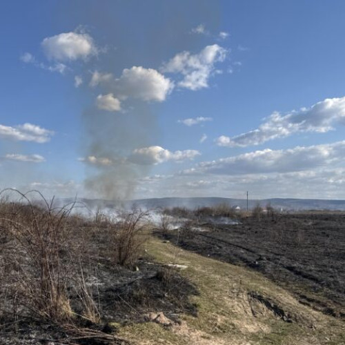 Incendii de vegetație în județul Mureș din cauza focului deschis