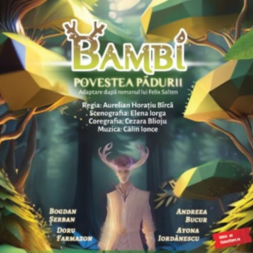 Părinții și copiii din Baia Mare, invitați la spectacolul „Bambi – Povestea pădurii”