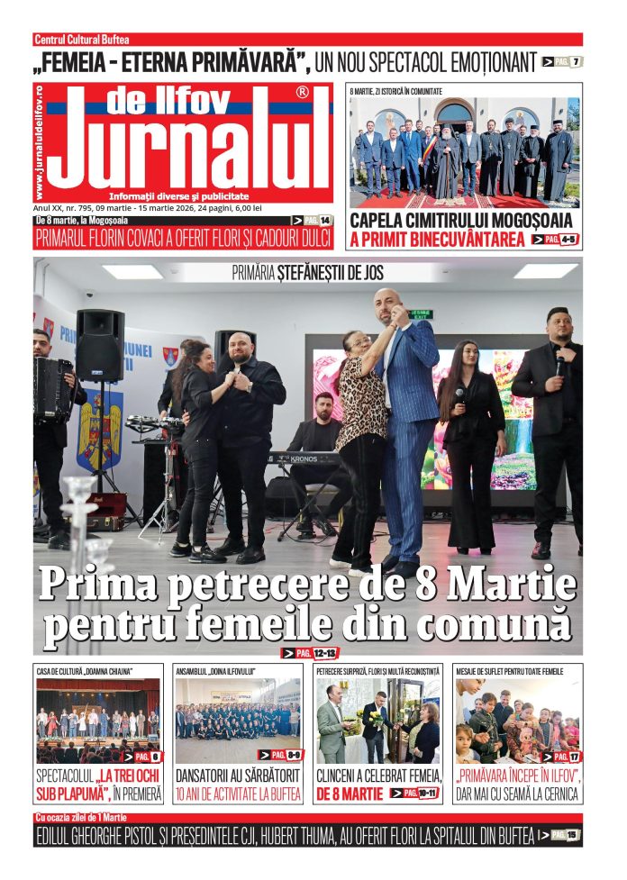 A apărut numărul 795 al Jurnalului de Ilfov, ediție în format tipărit