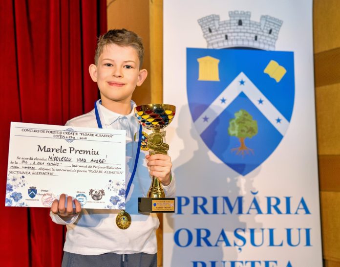 Premii pentru poezia tinerilor la Buftea: Nicolescu Vlad Andrei câștigă Marele Premiu