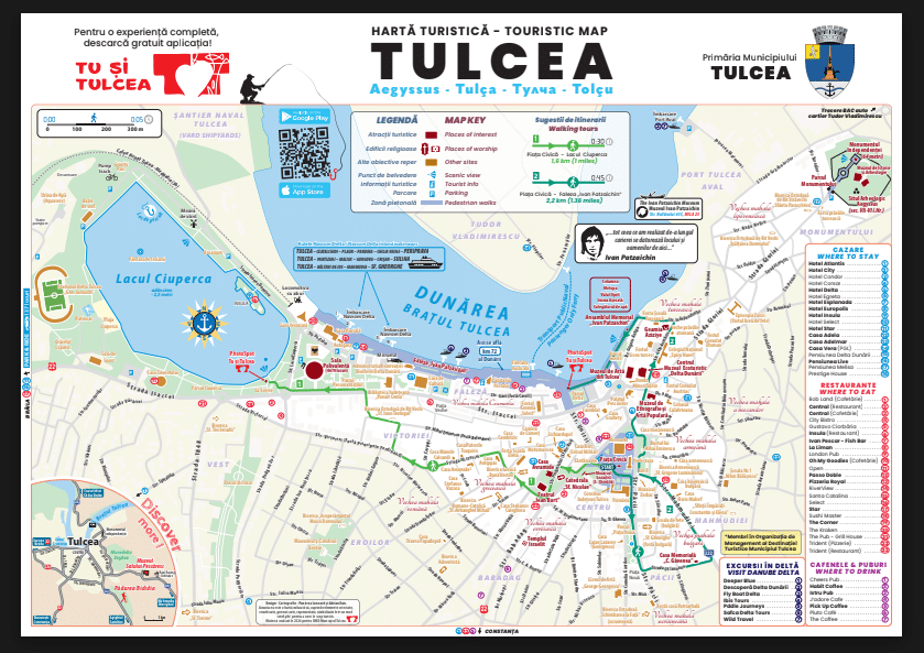 Noua hartă turistică a Tulcei îmbunătățește experiența vizitatorilor