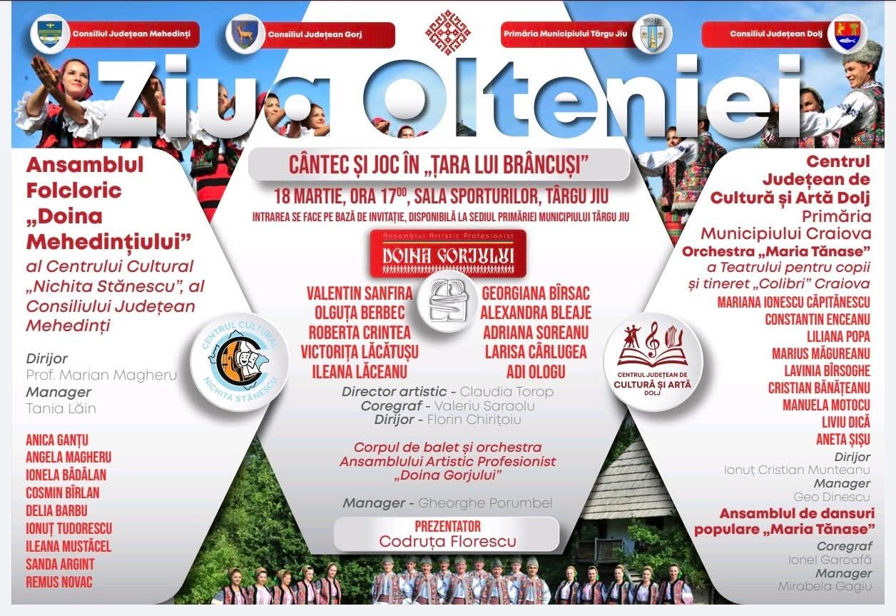 Gorjenii sunt invitați la spectacolul „Cântec și joc în Țara lui Brâncuși”