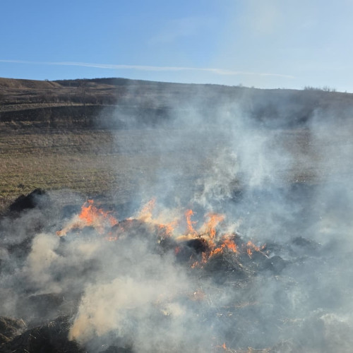 Incendiu în Șendriceni: Furajele au fost cuprinse de flăcări