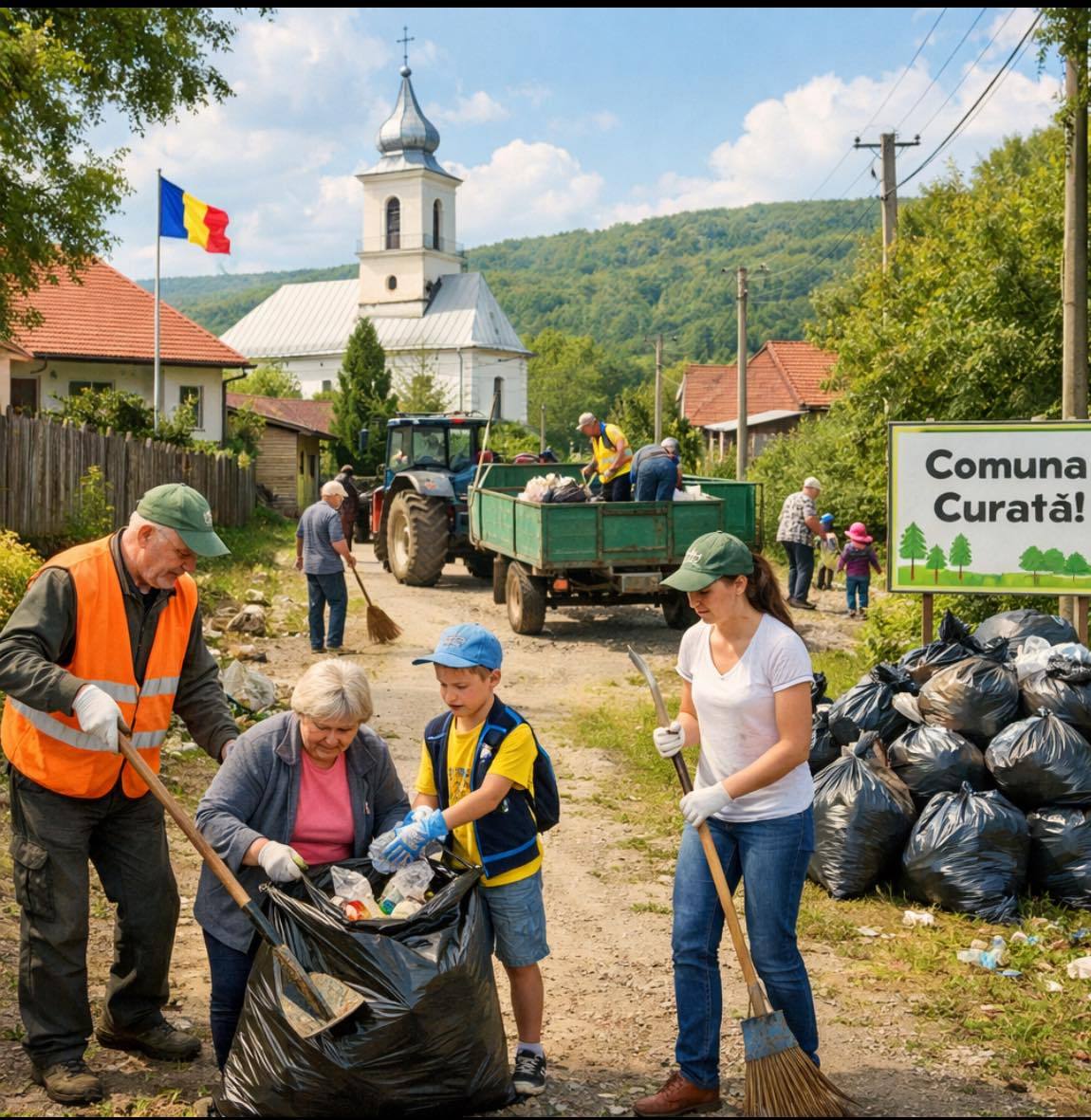 Administrația din Tărtășești demarează acțiuni de curățenie primăvara aceasta