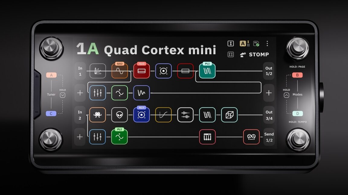 Modelator mini de amplificatoare Quad Cortex: Toată puterea, jumătate din dimensiune