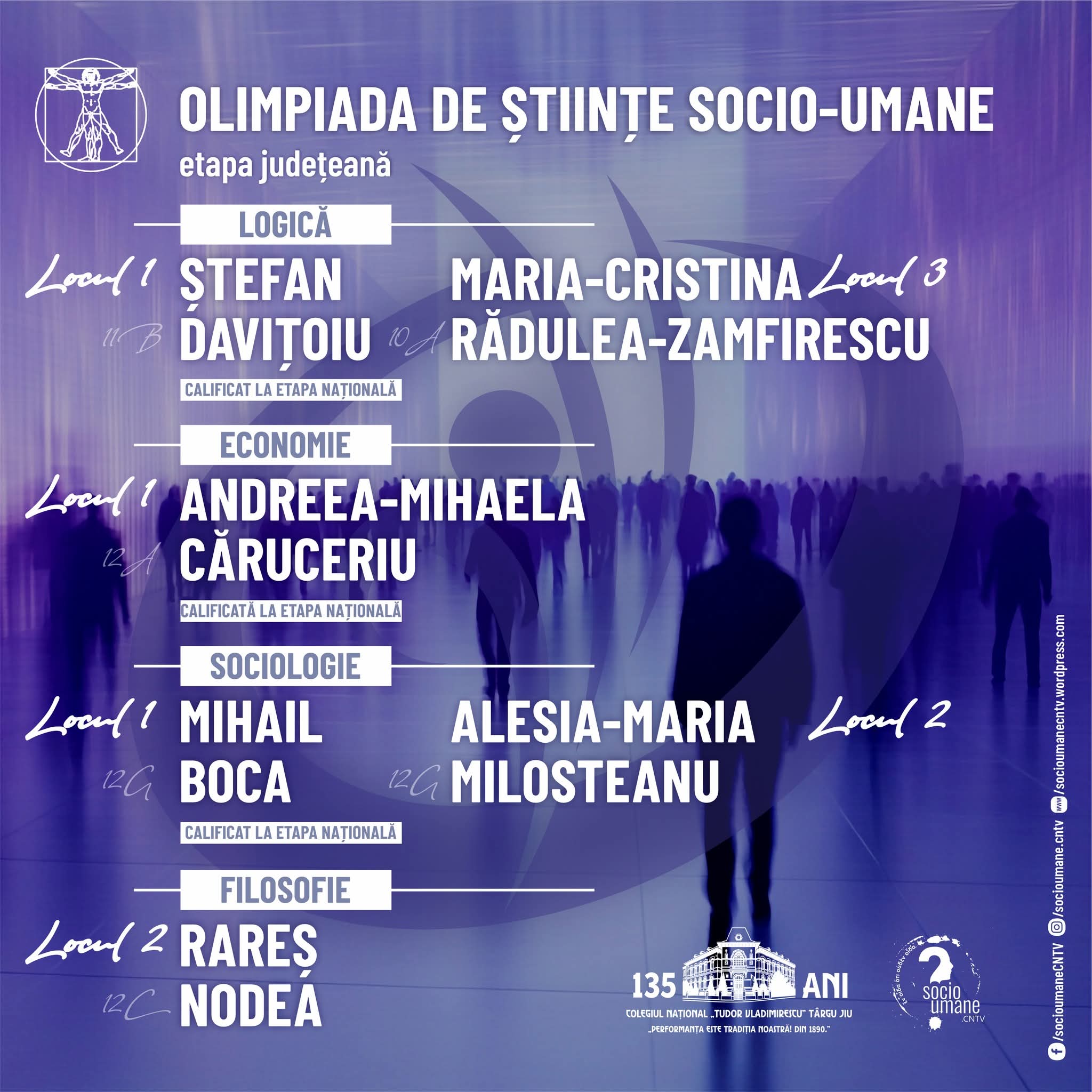 Elevii Colegiului Național „Tudor Vladimirescu” strălucesc la Olimpiada de Științe Socio-Umane