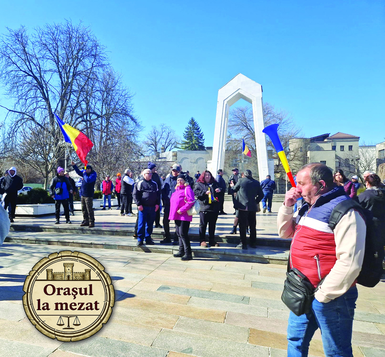 Protestul siderurgiștilor de la Liberty Galați atrage puțin mai mult de o sută de oameni