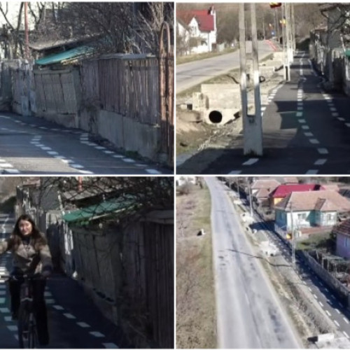 Comuna Geaca din Cluj inaugurează o pistă de biciclete discutabilă