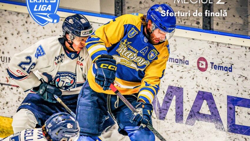 Meciuri intense în sferturile Erste Liga de hochei pe gheață