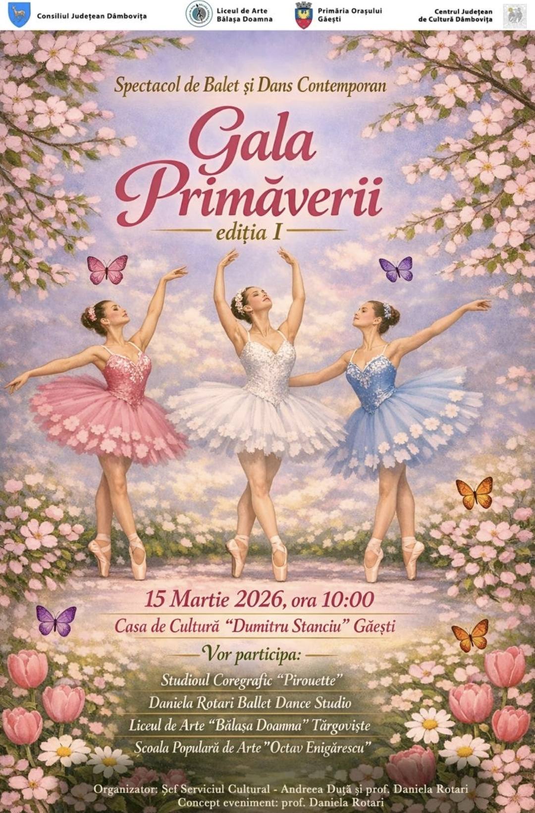 Gala Primăverii se desfășoară pe 15 martie la Găești