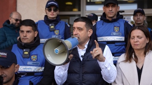 George Simion sprijină angajații Complexului Energetic Oltenia în protest