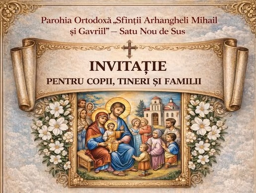 Proiect catehetic în Satu Nou de Sus dedicat familiilor și tinerilor