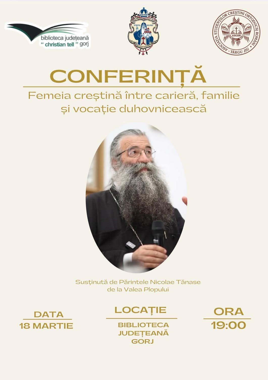 Conferință despre rolul femeii în societate la Biblioteca Județeană Gorj